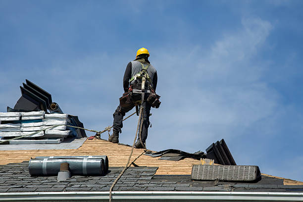 Professional Roofing technician working in Running Springs, CA